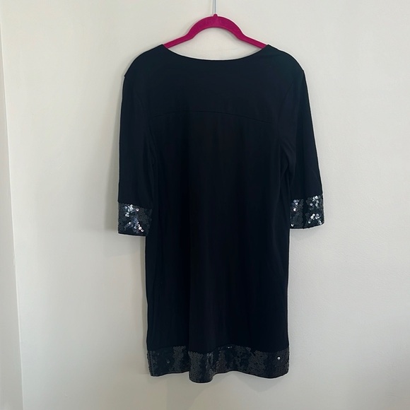 Juicy Couture black sequin trim dress L - Picture 3 of 3
